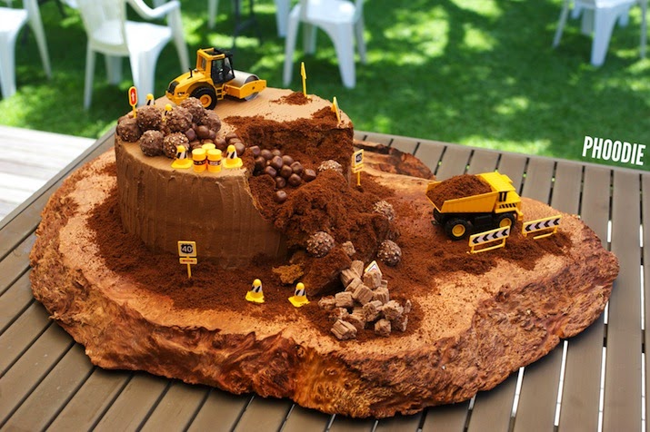 Kindergeburtstag Bagger Kuchen Rezept