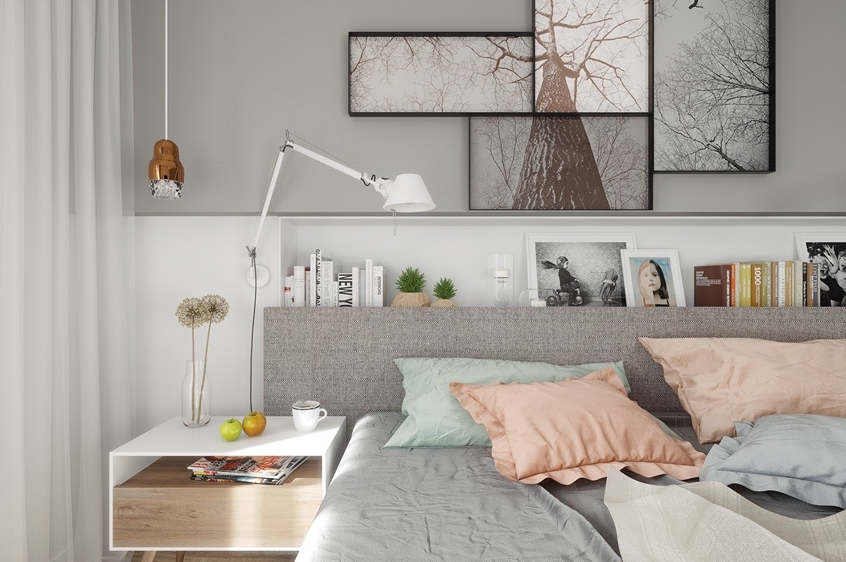 Simple but cozy cottage style guest room in subdued hues. 42 Gorgeous Grey Bedrooms