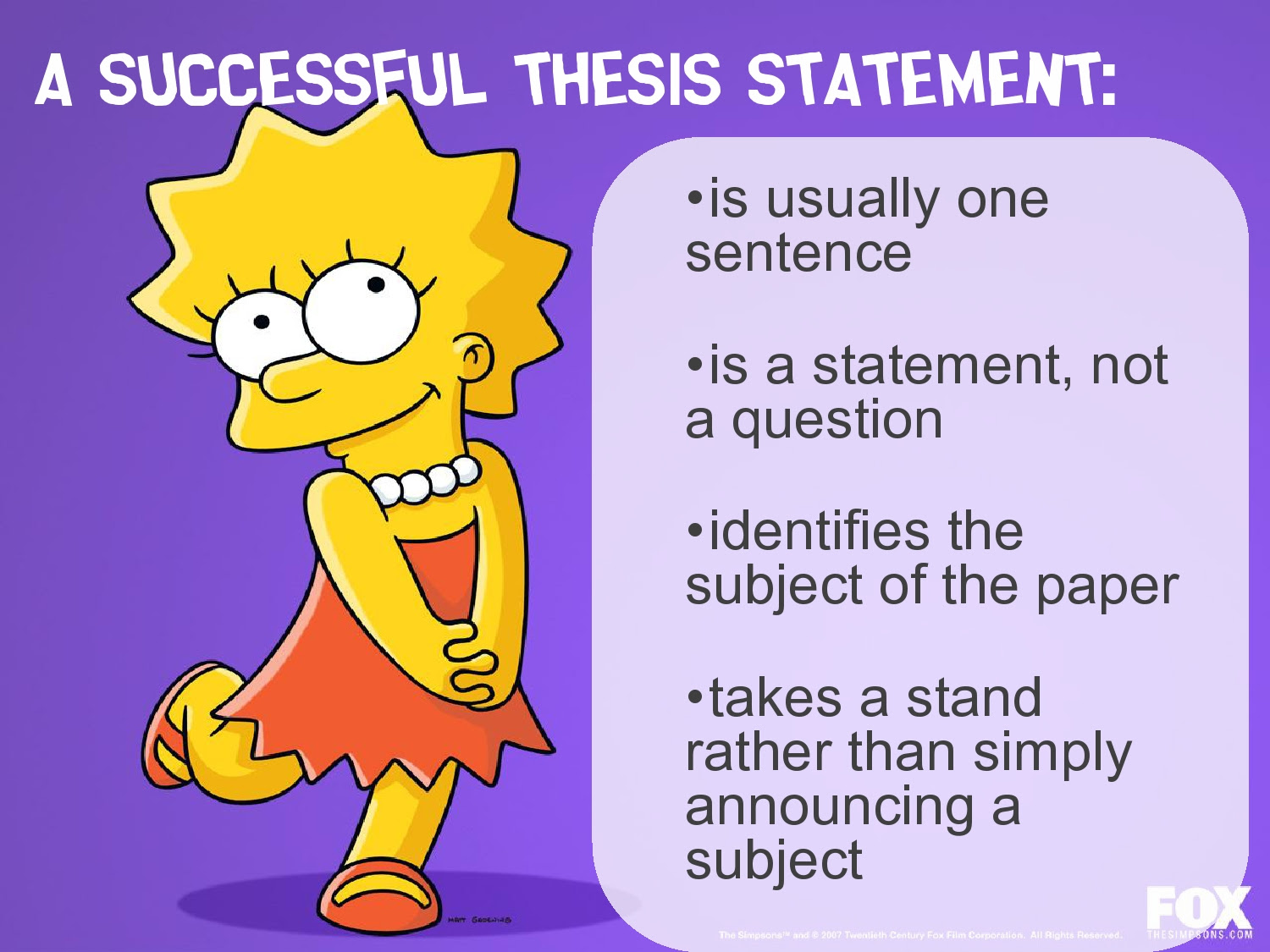 Here you can explore hq thesis statement transparent illustrations, icons and clipart with filter polish your personal project or design with these thesis statement transparent png images, make it. Thesis Statement Lisa Simpson Clip Art Library