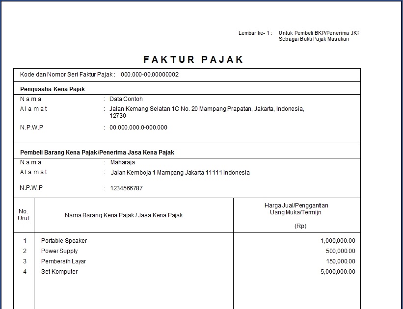 Contoh Invoice Elektronik - Contoh 36