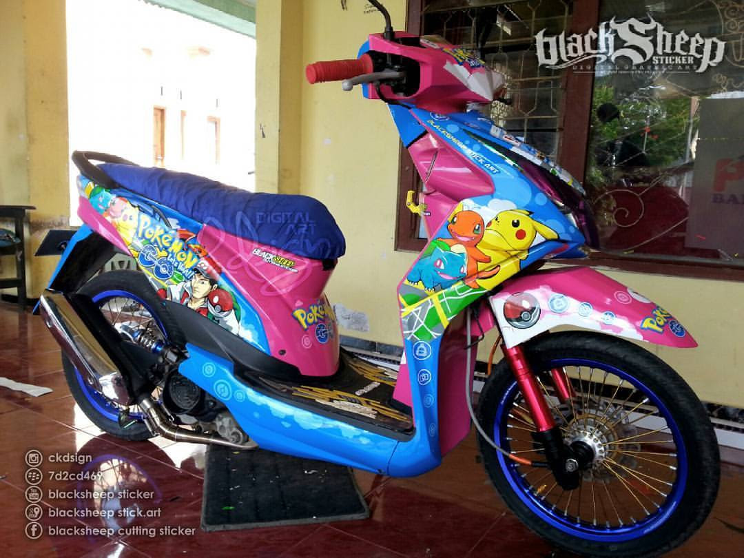 Download 99 Modifikasi Stiker Motor Vario Techno 125 Terbaik Dan