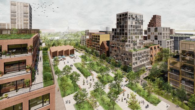 De wijk van de toekomst: plek voor 10.000 mensen, 21.500 fietsen en 0 auto’s op straat