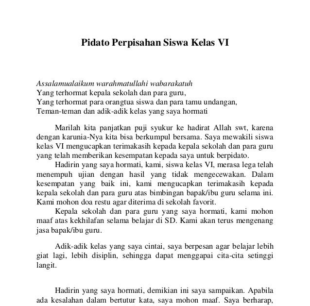 Pidato Perpisahan Kelas 9 Bahasa Jawa Untuk Ujian Praktek Kumpulan Referensi Teks Pidato