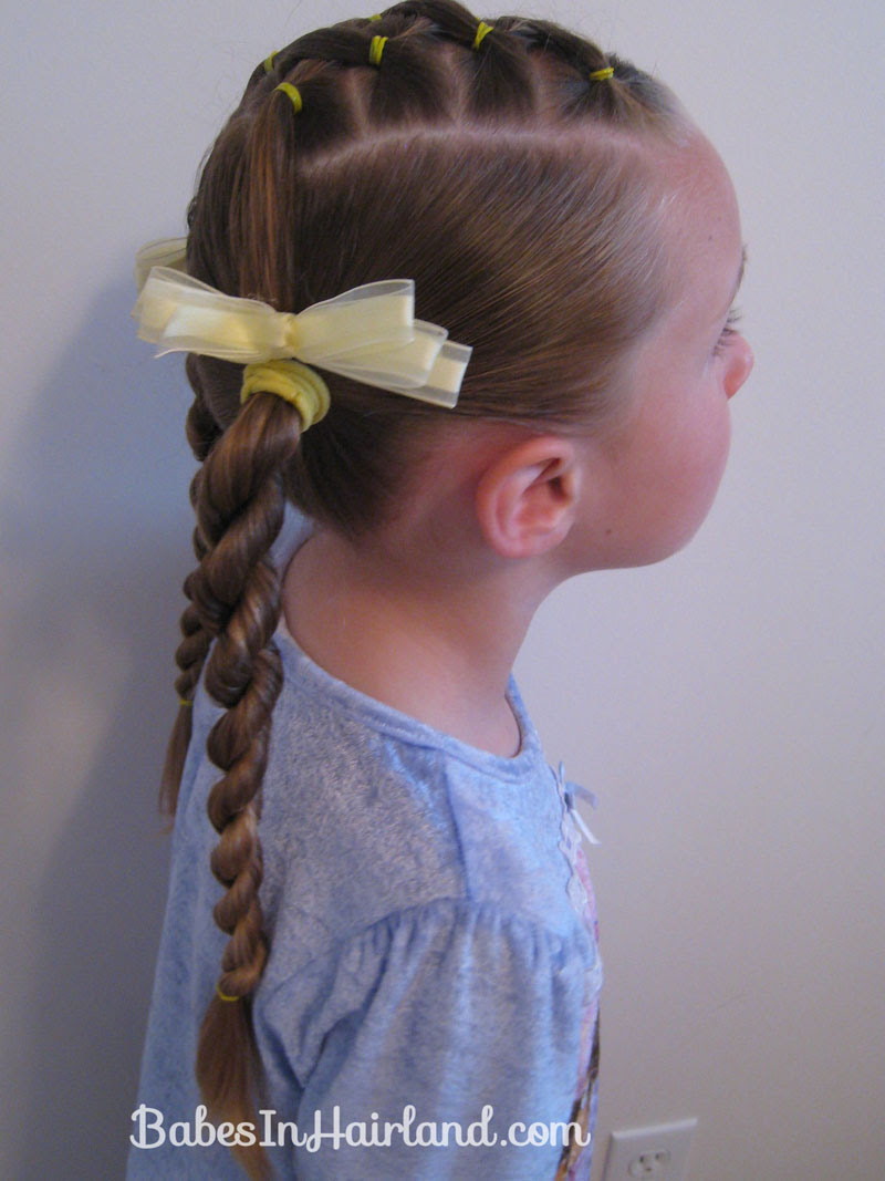Hairstyles with rubber bands on the side. Criss Cross Ponies Twist Braids Babes In Hairland