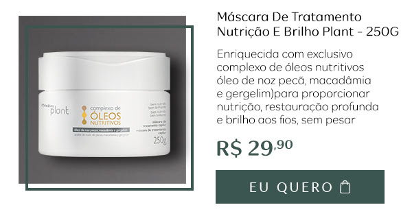 Máscara De Tratamento Nutrição E Brilho Plant - 250G