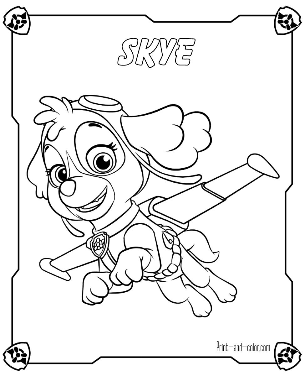 Paw patrol coloring pages represent the characters of the animated series of the same name. Paw Patrol Coloring Pages Print And Color Com