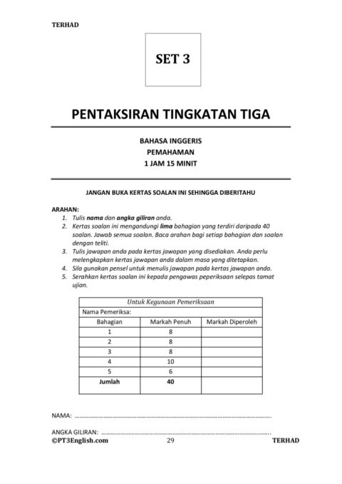 Angka ini menjadikan jumlah keseluruhan jangkitan setakat ini sebanyak 778,652 kes. Pt3 Reading Model Paper Set 3 Flip Ebook Pages 1 14 Anyflip Anyflip