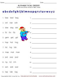 Maybe you would like to learn more about one of these? Alphabetical Order Worksheet For 2nd 4th Grade Lesson Planet