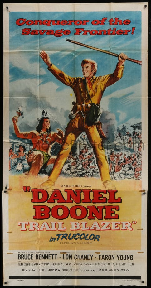 Daniel boone, trail blazer is available to watch and stream, download, buy on demand at amazon prime, flixfling, apple tv+, flixfling vod, amazon online. Emovieposter Com 8b683 Daniel Boone Trail Blazer 3sh 1956 Art Of Bruce Bennett Conqueror Of The Savage Frontier