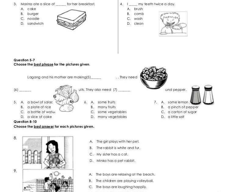 Soalan English Akhir Tahun 5 - Rasmi Suc