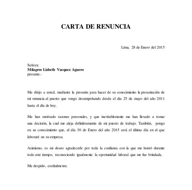 Carta De Renuncia Irrevocable Colombia - Quotes About o