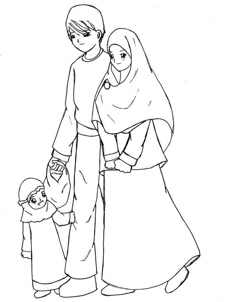 Gambar Kartun Muslimah Keluarga Gambar Kartun
