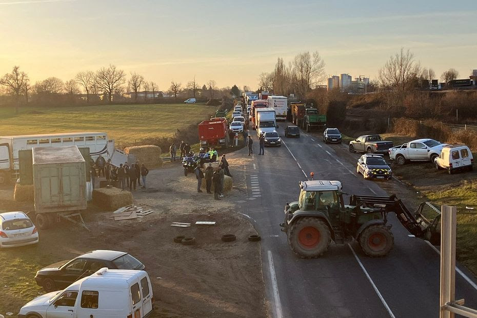 CARTE. Agriculteurs en colère : autoroutes coupées, bouchons, suivez le trafic en temps réel, ce mercredi, en Auvergne-Rhône-Alpes