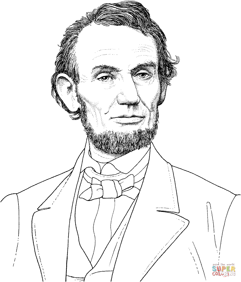 Technically the day is to celebrate all of our presidents. President Abraham Lincoln Portrait Coloring Page Free Printable Coloring Pages