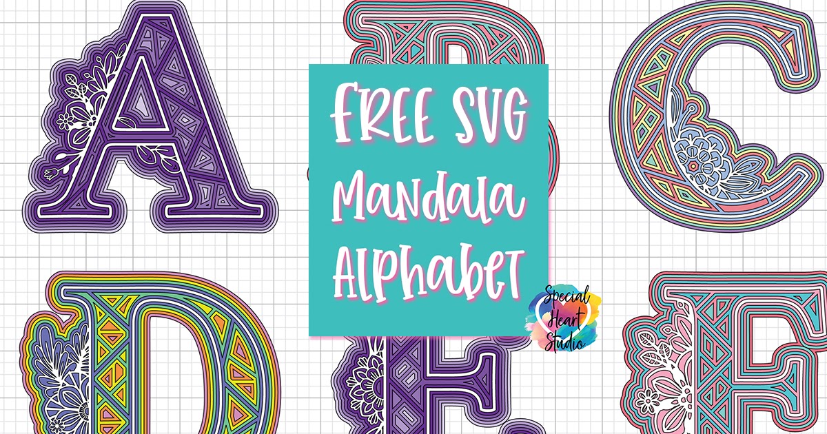 Download Free Layered Alphabet Mandala Svg Set Project - Free Layered SVG Files