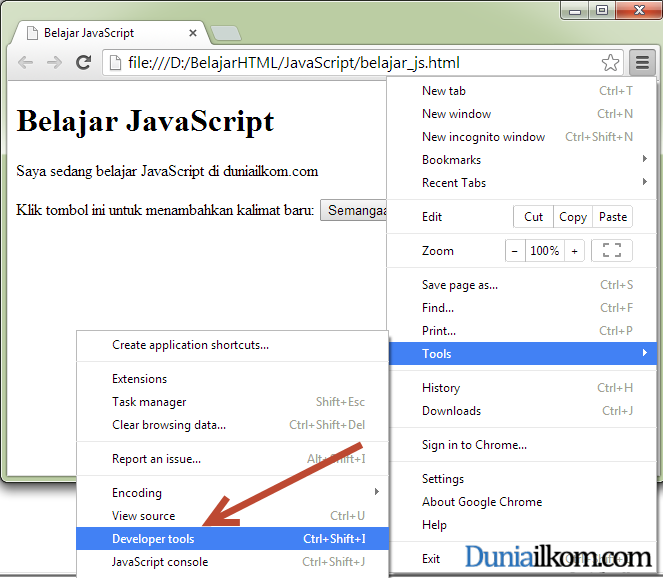Contoh Html Dengan Javascript - Eontoh