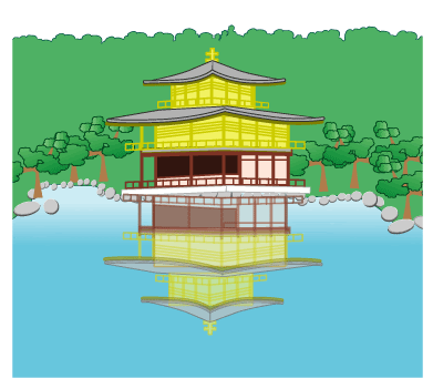 19年の最高 金閣寺 イラスト 簡単 イラスト素材から探す Davidurra