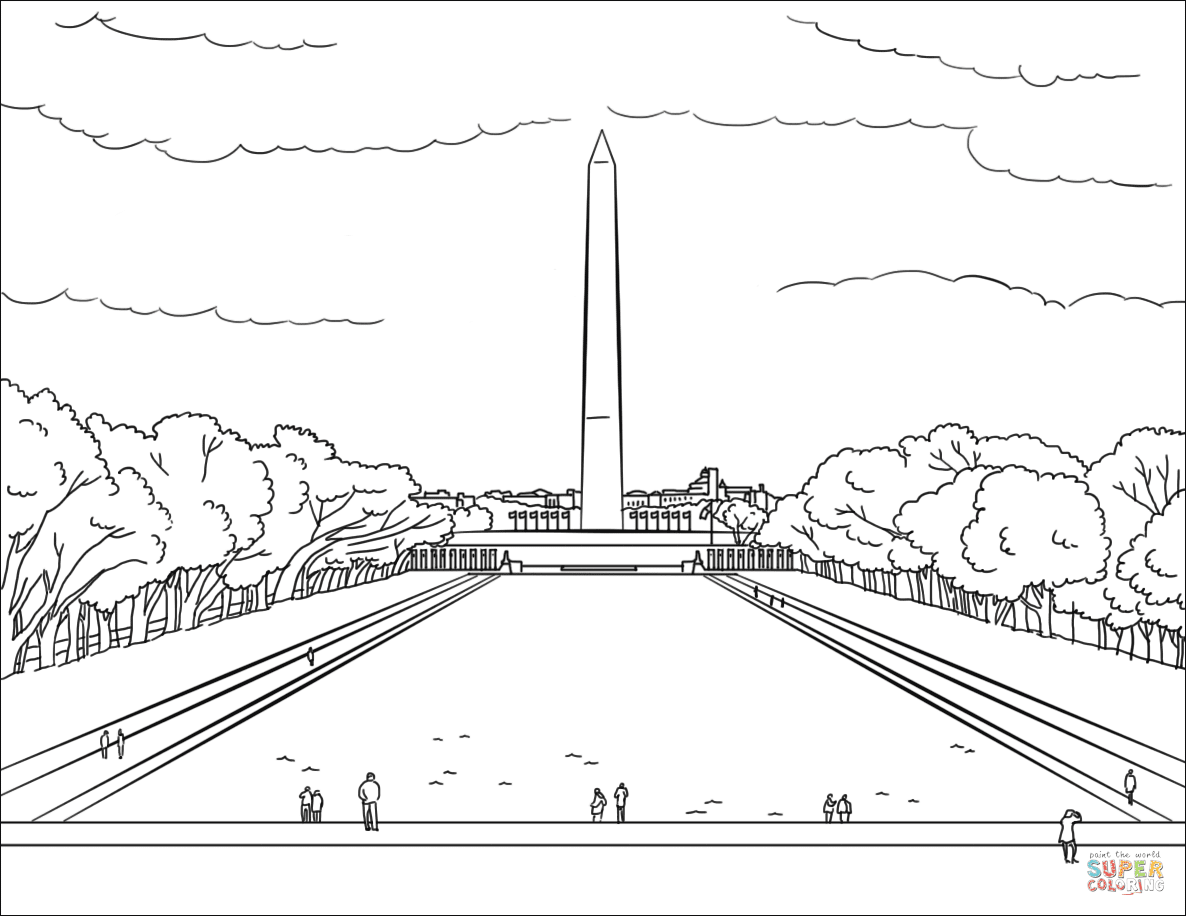 The united states capitol, often called the capitol building, is the meeting place of the united states congress and the seat of the legislative branch of the u.s. Washington Monument Coloring Page Free Printable Coloring Pages