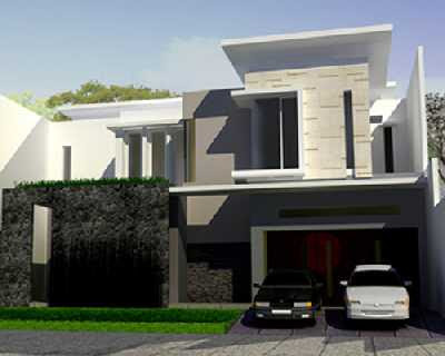 model rumah minimalis  lantai 2 tampak depan