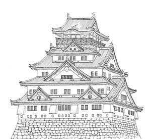 最新大阪 城 イラスト スーパーイラストコレクション