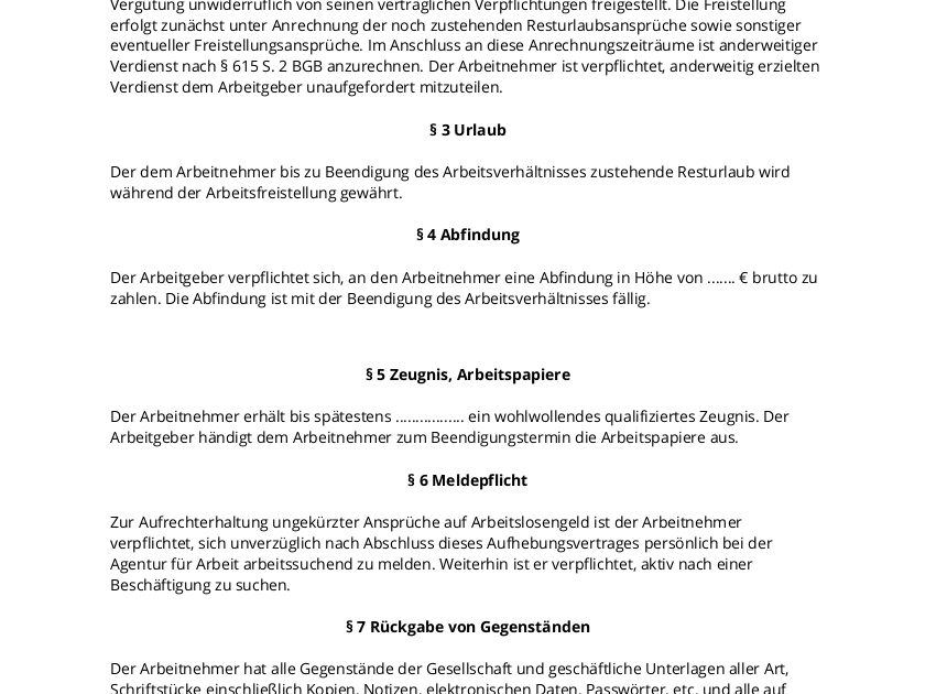 Vereinbarung Zwischen Zwei Personen Muster - Muster 3 ...