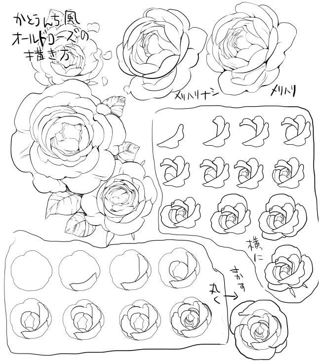 上リアル 白黒 描き方 薔薇 イラスト アニメ画像