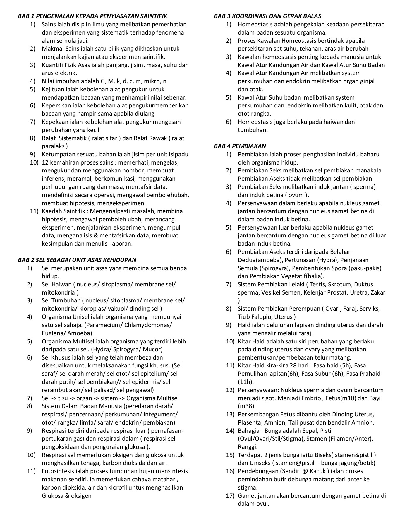 Elemen merentas kurikulum (emk) ialah unsur nilai tambah 2 4. Nota Sains Tingkatan 1 Flip Ebook Pages 1 2 Anyflip Anyflip
