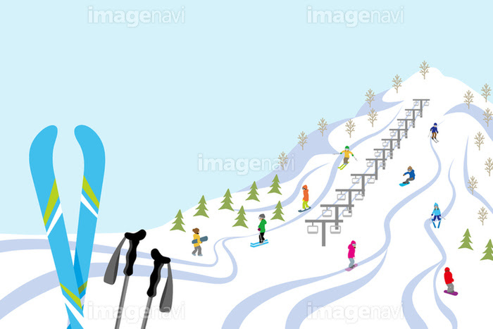 最高の無料イラスト 新鮮なスキー 場 雪山 イラスト