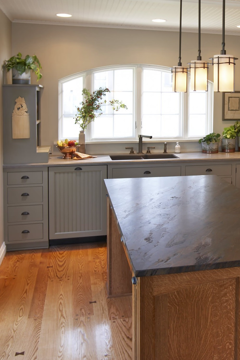 A perfect blend of dark wood. 35 Gray Kitchen Cabinets Ideas For Dark Or Light