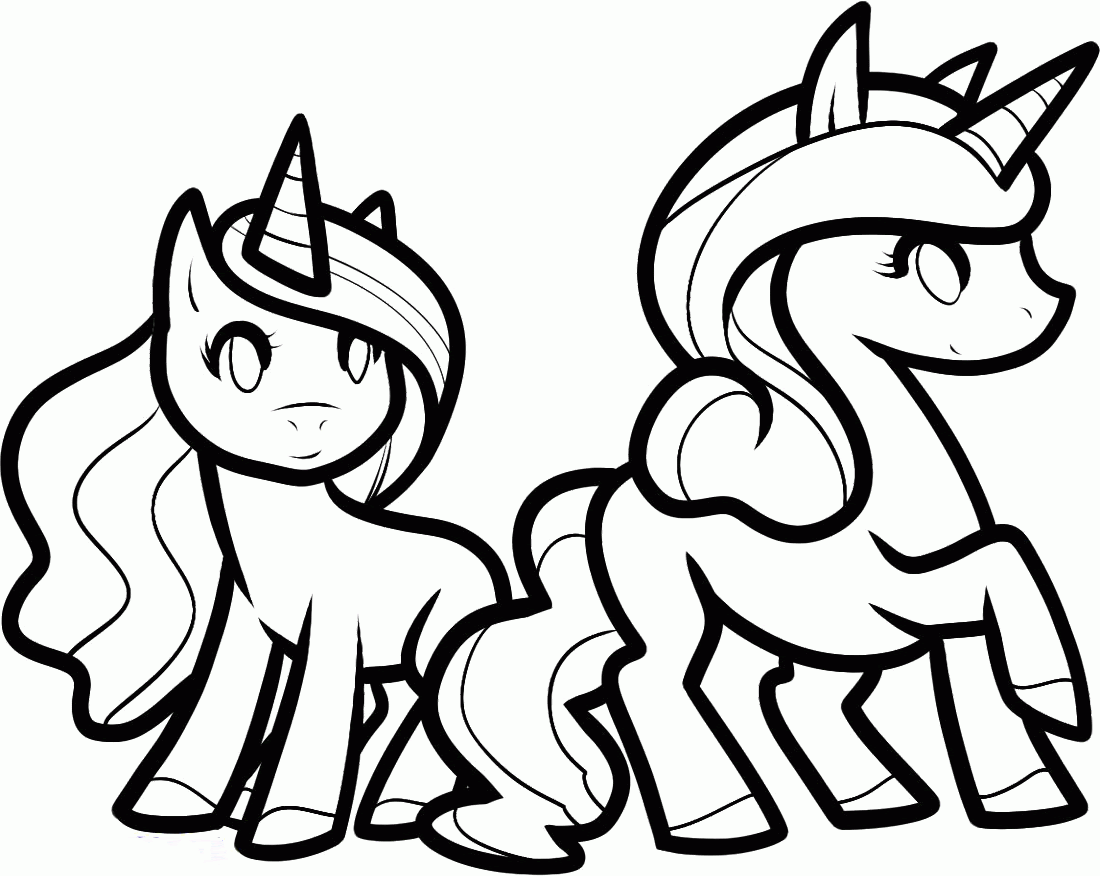 Unicorn Coloring Pages For Kids Free Drawing With Crayons