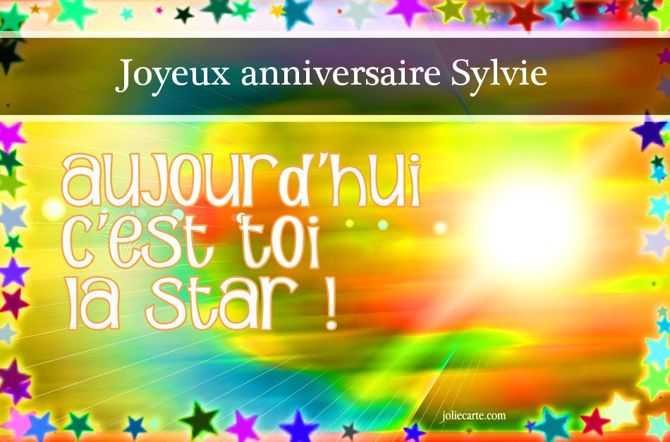 Carte Joyeux Anniversaire Sylvie Wizzyloremaria Official