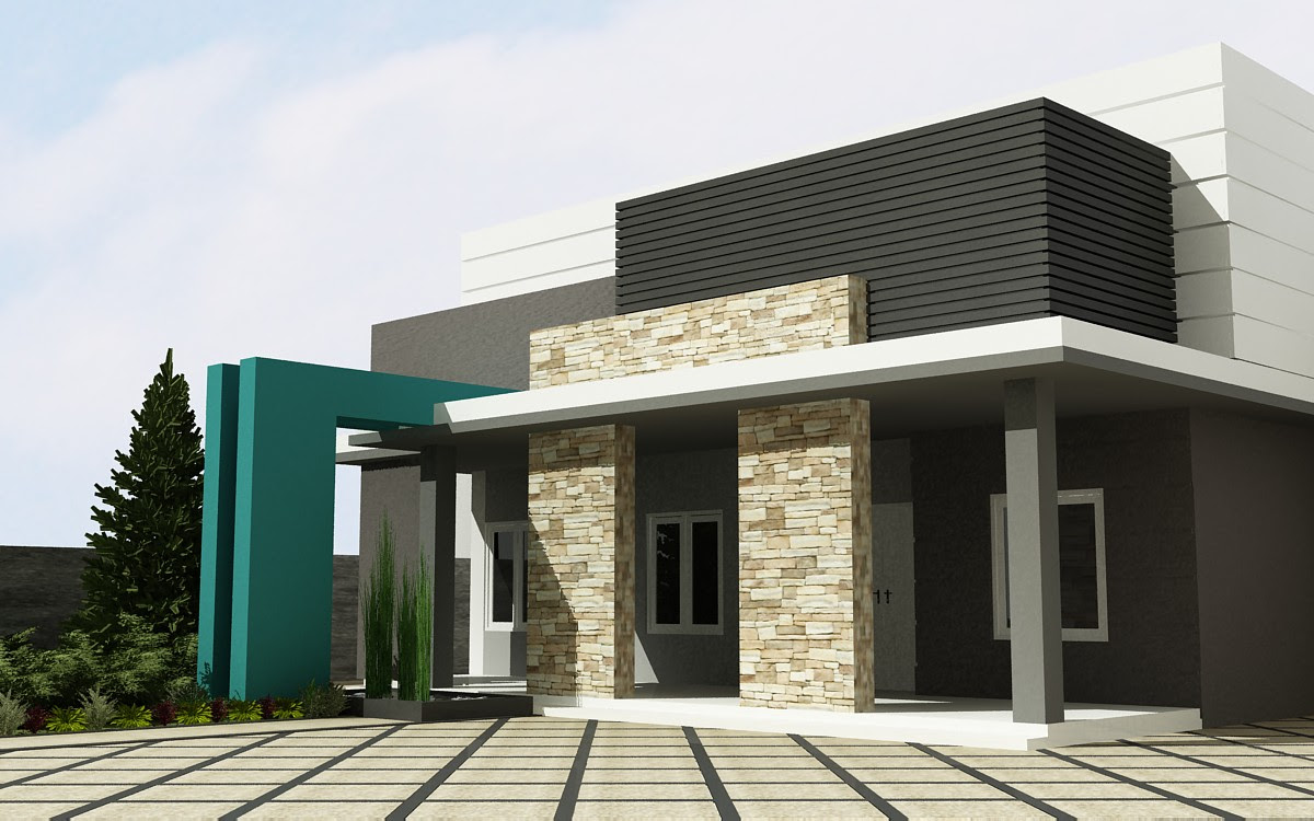 Desain Rumah  2 Lantai  Tanpa  Atap  desain rumah  minimalis  2 