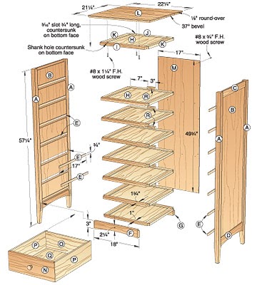 Bench Wood: Free woodworking plans chest of drawers