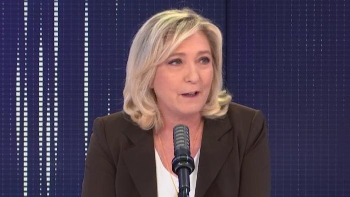 VIDEO. Tribune des militaires dans "Valeurs Actuelles" : Marine Le Pen dit "partager leur affliction et leur constat"