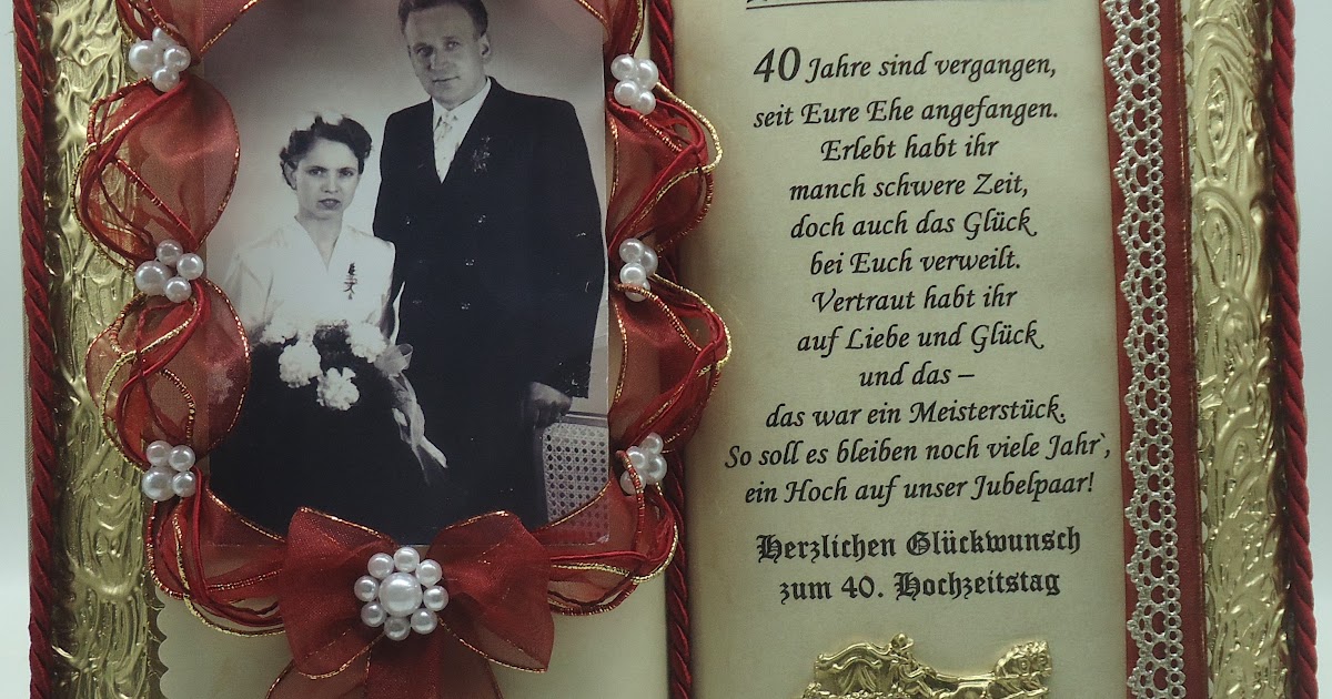 Rubinhochzeit Glückwünsche - Unsere Rubin Hochzeit Gastebuch Ideen Zur Feier Der Rubinhochzeit ...