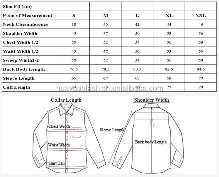 Tabel Ukuran Standar Kemeja Pria Dewasa Kumpulan Model 