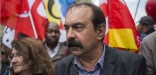 Philippe Martinez, sercétaire général de la CGT, lors d'une manifestation contre la loi Travail en mai 2016 à Paris. 