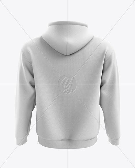Download Download Men's Heavyweight Hoodie mockup (Back View) PSD