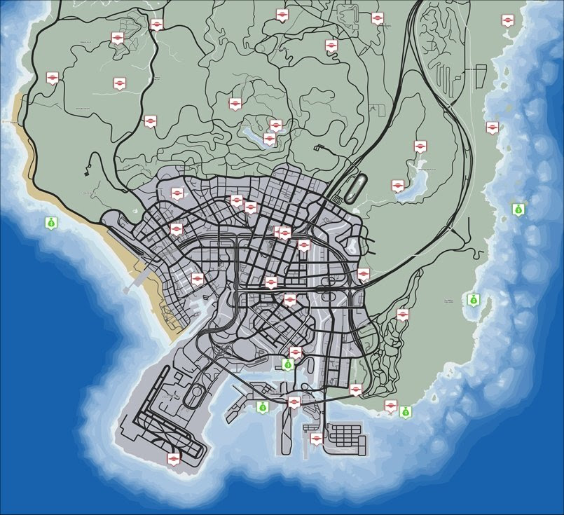 Gta 5 Weapons Map