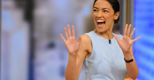 AOC laughing