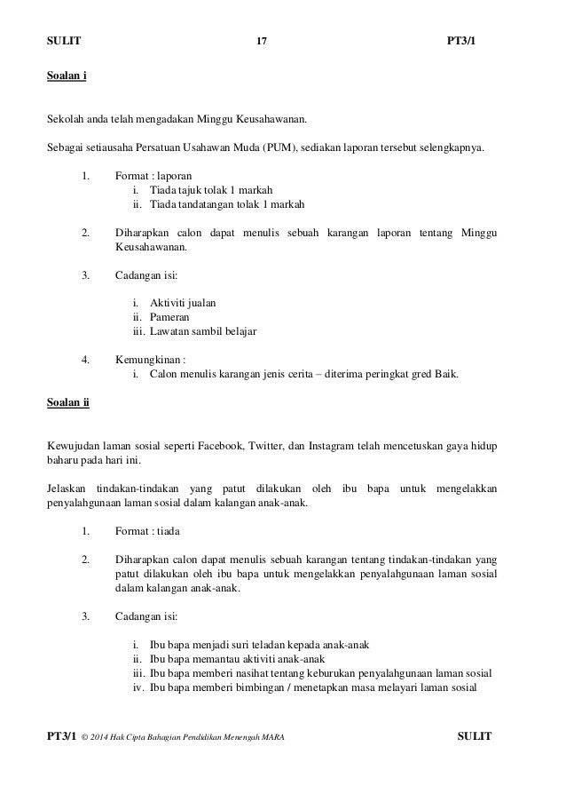Contoh Soalan Kesalahan Bahasa Pt3 - Kuora a