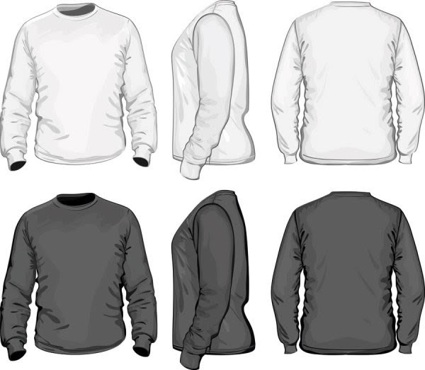 34 DOWNLOAD  VECTOR  KAOS  LENGAN PANJANG PSD CDR  PSD Kaos 