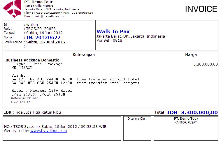 Contoh Layout Invoice - Cara Ku Mu