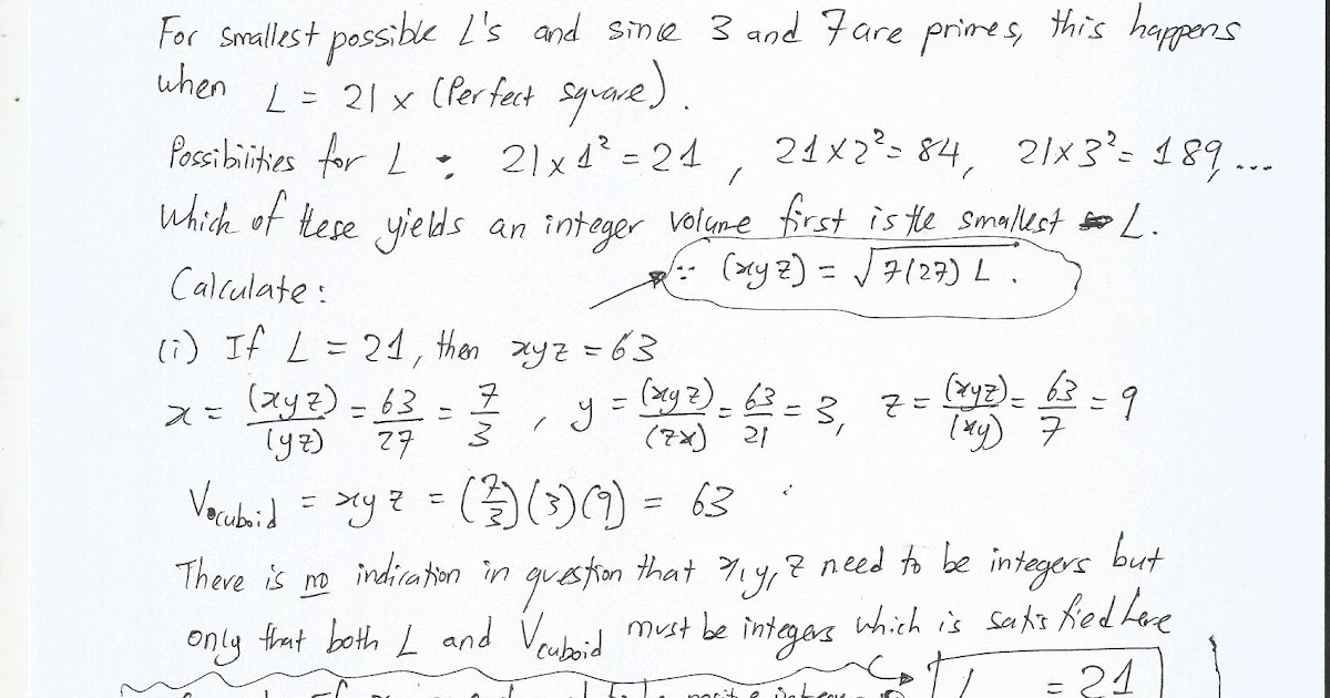 Olympiad Matematik Kebangsaan Contoh Soalan Dan Jawapan 