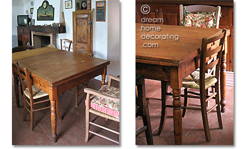 3 pc folding tbl and bench set *d. Tuscan Dining Room Essentials