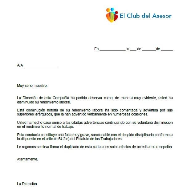 Carta De Despido Voluntario - New Sample p
