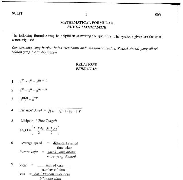 Soalan Matematik Kertas 2 Tingkatan 4 Akhir Tahun - Contohkah