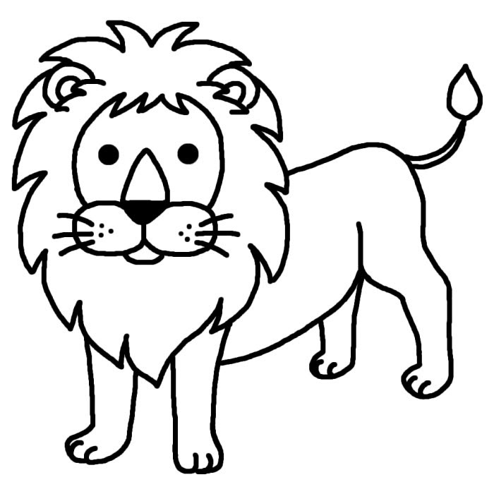 すべての動物の画像 ベスト50 ライオン イラスト 白黒