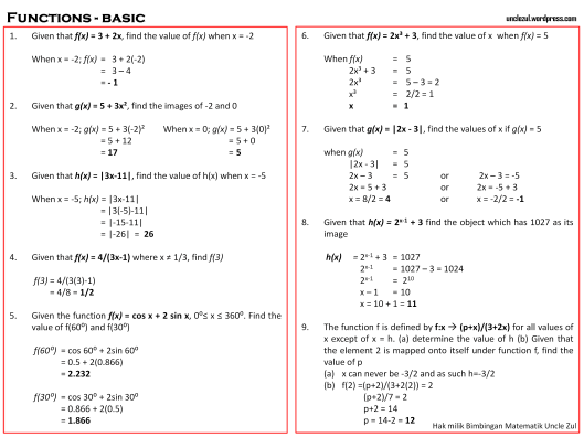 Contoh Soalan Add Math Form 4 Paper 1 - Rasmi H