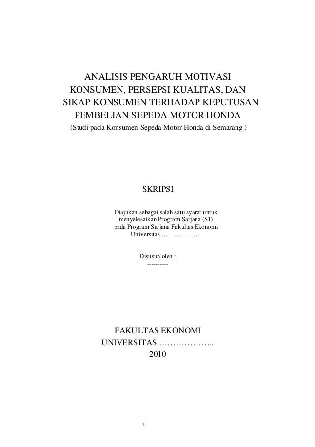 Contoh Abstrak Skripsi Bidang Ekonomi - Hontoh